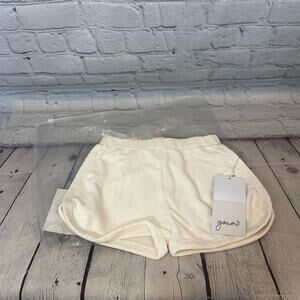 Goumi Cream Color Terrycloth Shorts